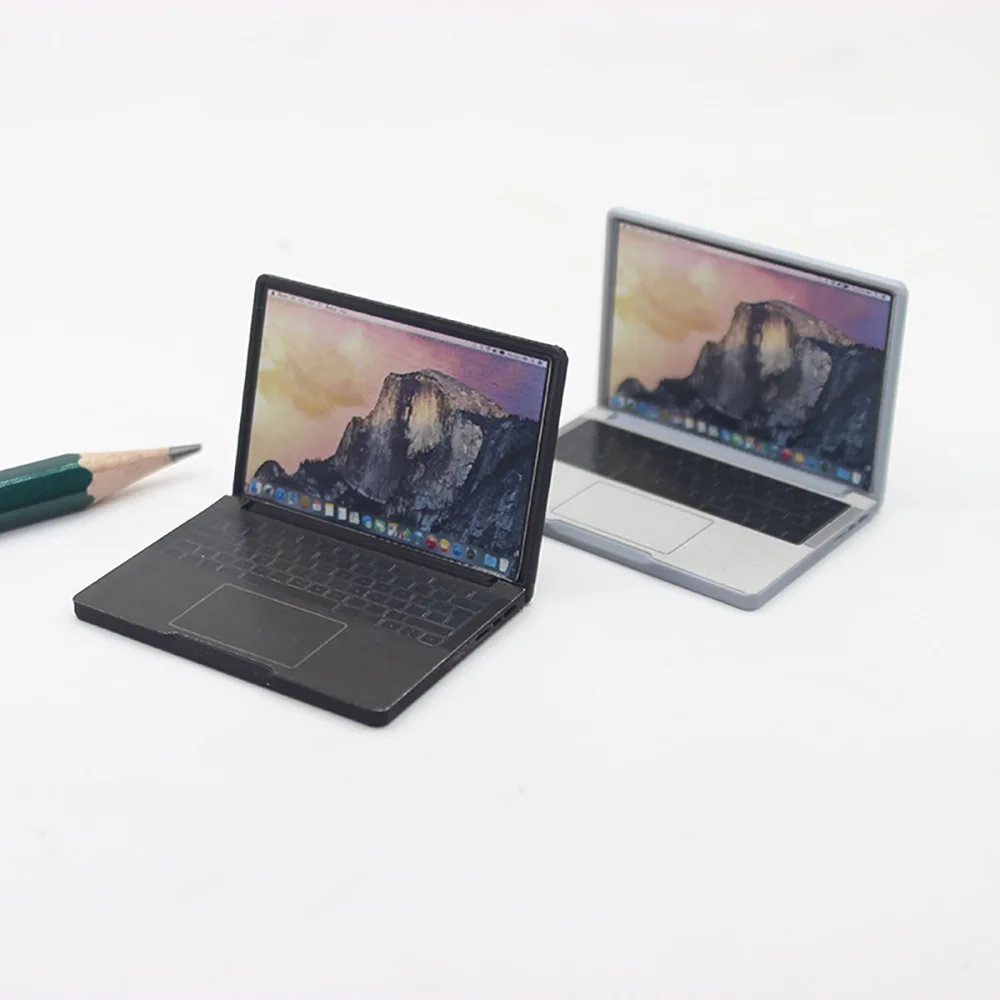 1/6 دمية مصغرة قابلة للطي كمبيوتر محمول دفتر الكمبيوتر ل Blyth OB11 دمية المشهد اكسسوارات الديكور لعبة