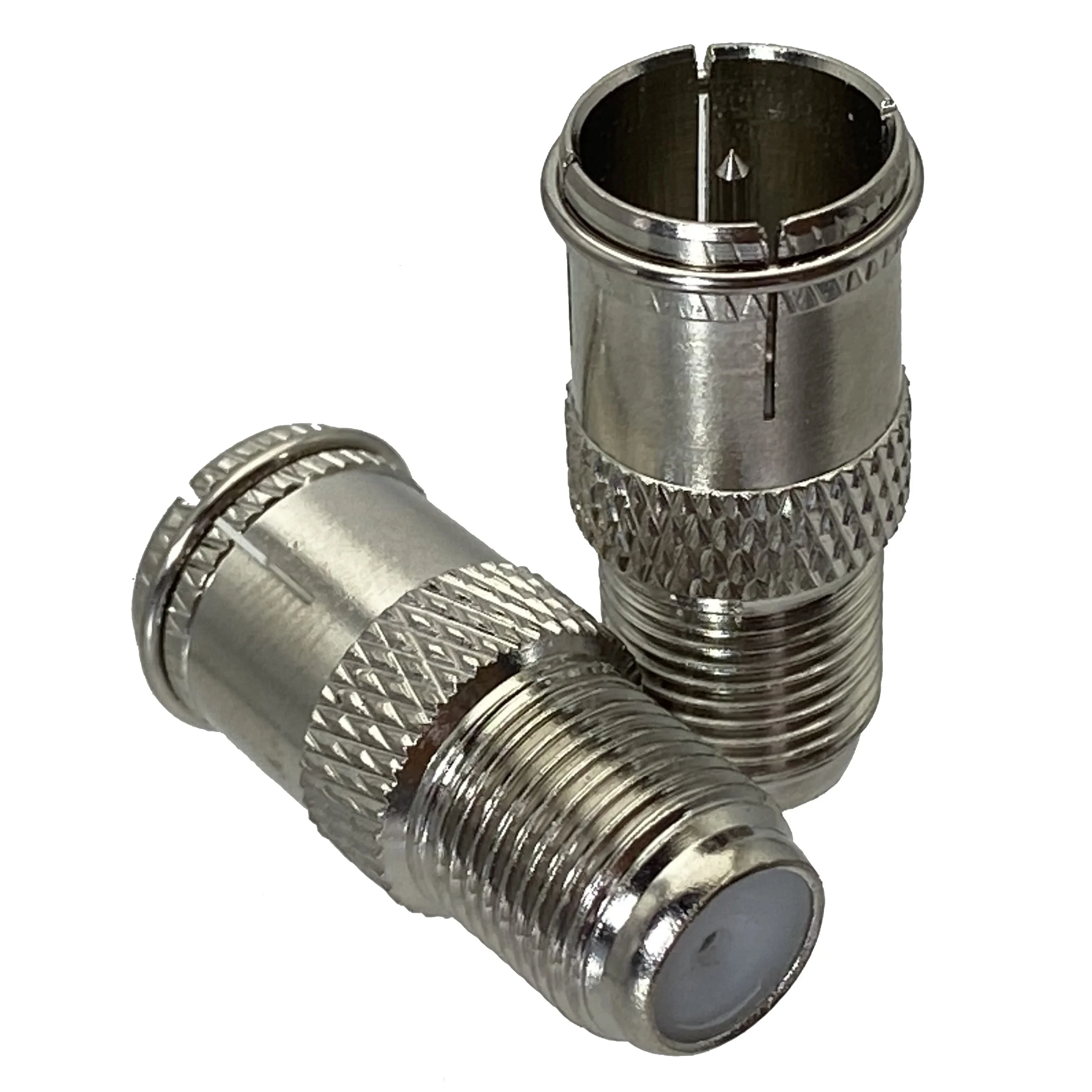 1Pcs Adapter F TV Male Plug To F TV Female Jack Slide-on Straight RF COAXIAL Connector Wire Terminals