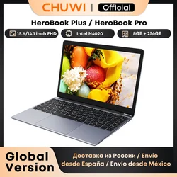 Ноутбук CHUWI Herobook Pro / Herobook Plus, ноутбук Windows 11, 14,1 дюйма / 15,6 дюйма, FHD Intel N4020 LPDDR4, 8 ГБ, 256 ГБ SSD, компьютерный ПК