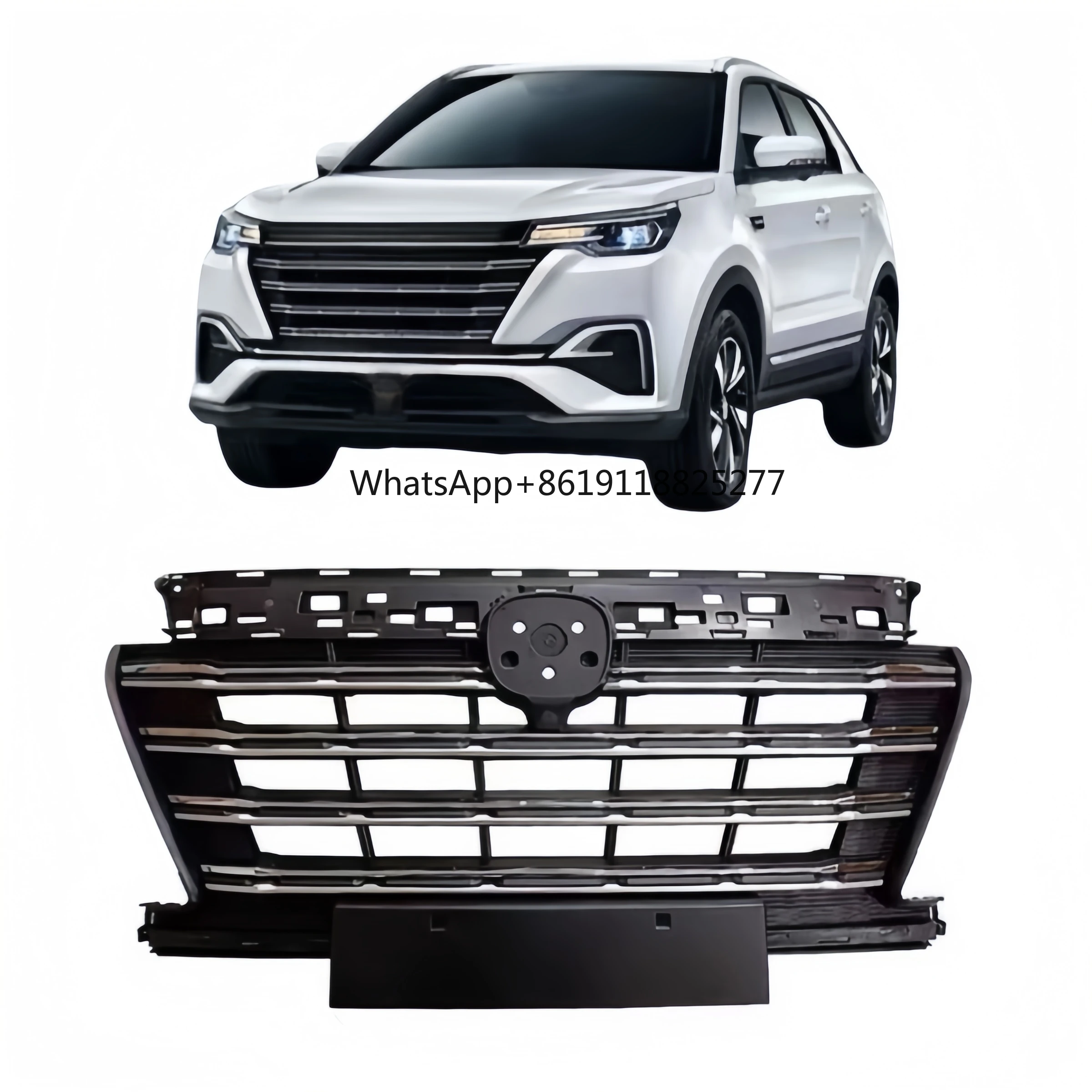 Auto Body Spare Parts Front Upper Black Grill Grille Assembly 2803130-AW1 for Changan CS55 Plus Blue Whale Edition