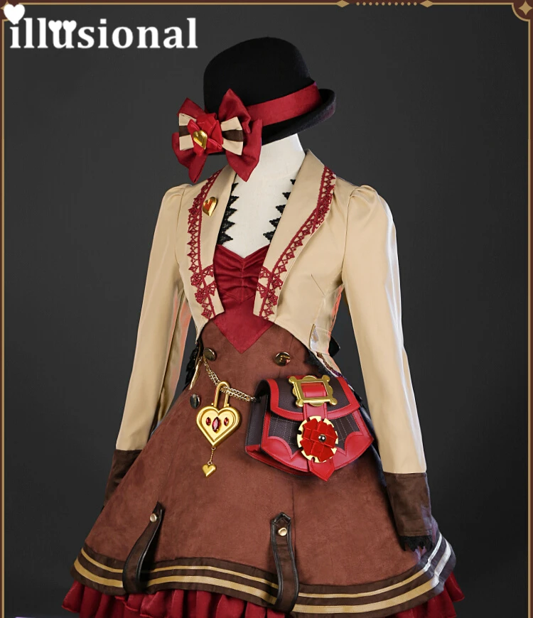 illusional Final Fantasy XIV FF14 2023 Valentione's Day Valentione Emissary's Ruffled Dress Cosplay Costume dress female Hallowe