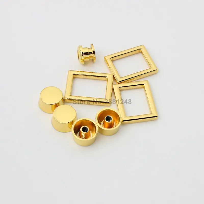 New Rectangle Eyelets Hanger Metal Lock for Bag Hardware Wholesale Fashion a Set of Locks Fitting Woman Handbag Bag Accessories