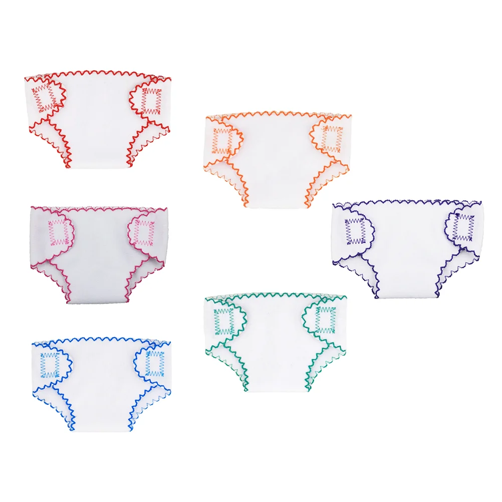 

6 Pcs Cloth Diapers Girl Toy DIY Supply Baby Nappies Nappy Pant for Accessory Mini Newborn