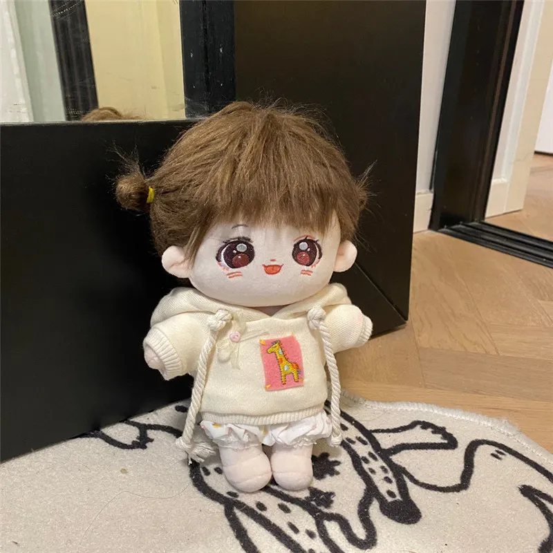 Lovely sweater suit for 20cm Plush Doll Toy clothes Black and White 20cm doll clothes sportswear suit DIY doll clothes Accessory