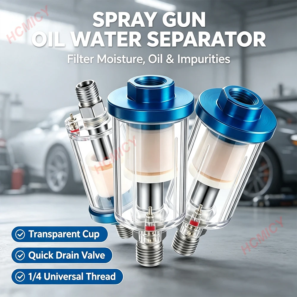 1/4'' NPT Air Compressor Oil Water Separator Spray Paint Gun Oil Water Separation Mini Filter Pneumatic Parts For Compressor