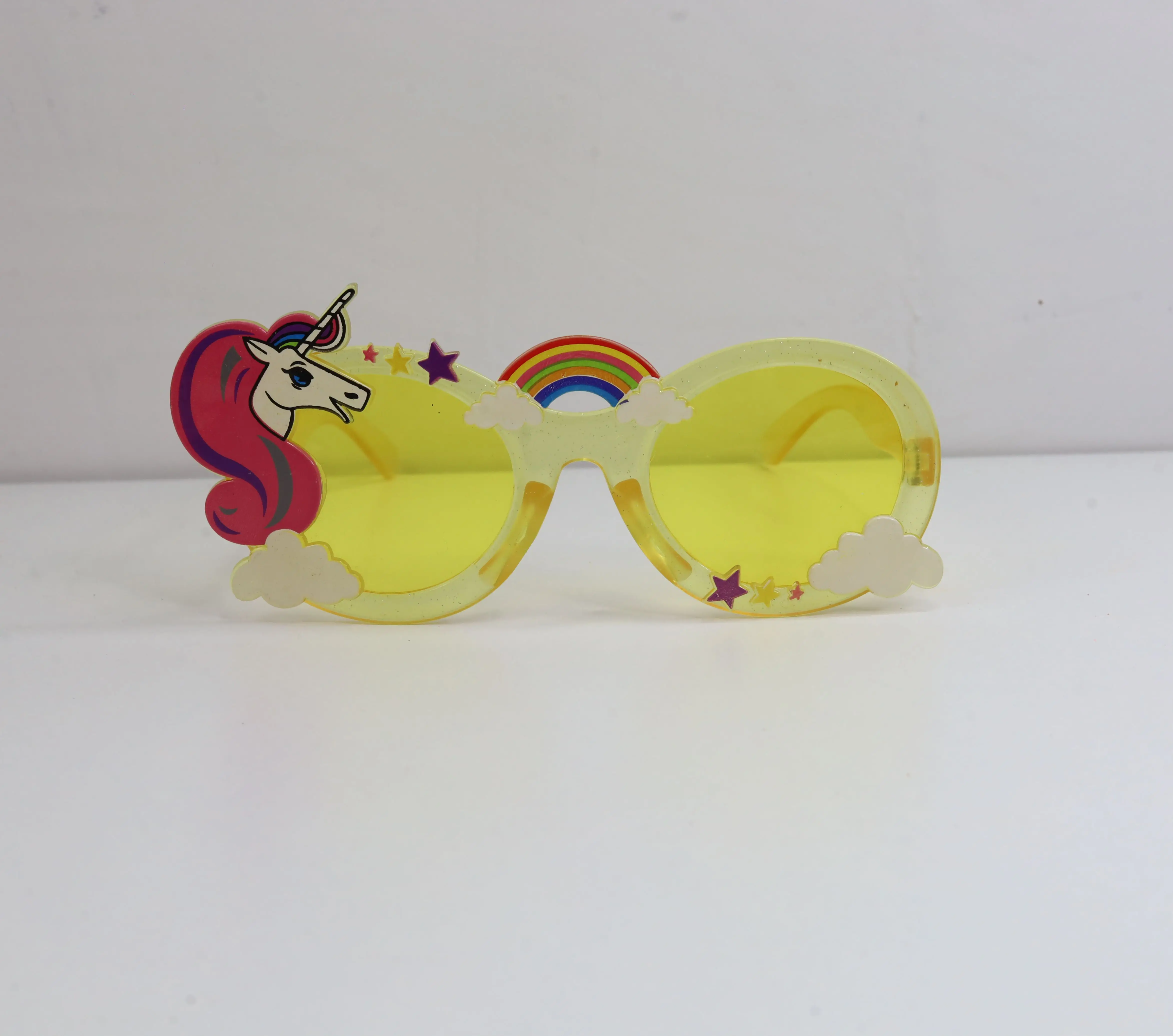 Unicorn Party Clear Rainbow Horse sunglasses Multi-color Glasses Children Girl Happy Rainbow Unicorn Birthday party Gift