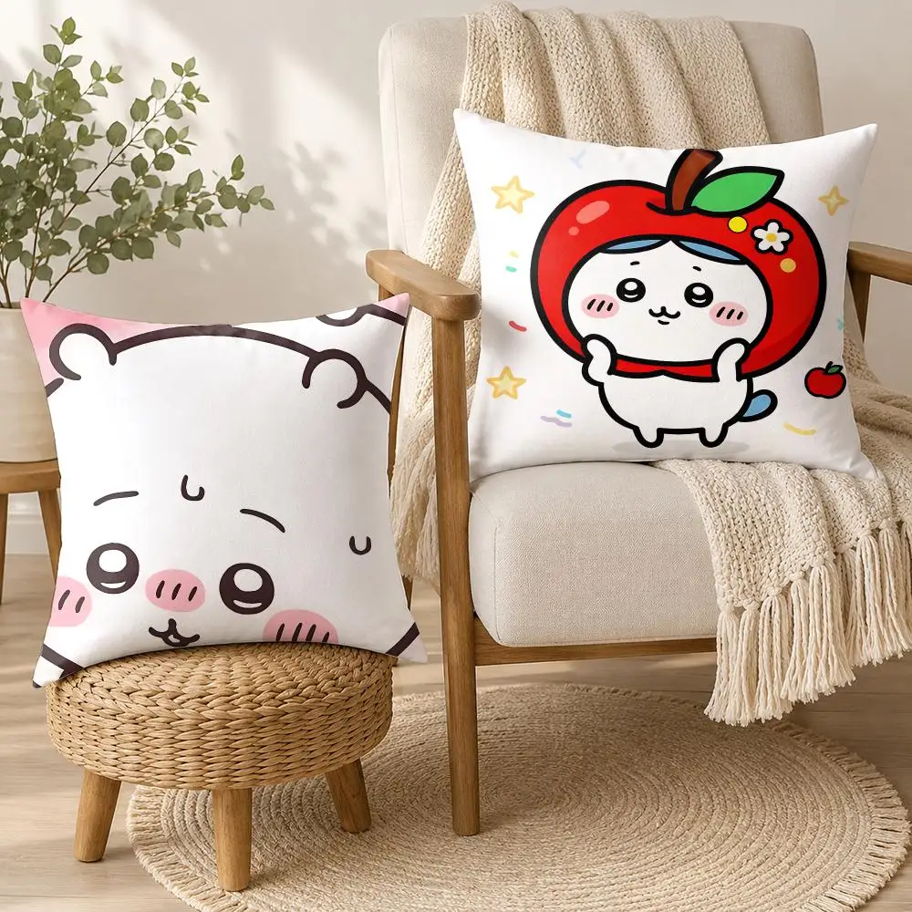 C-Ch-iika-waS Cute Cartoon Cushion Cover Square Decorative Throw Pillow 40x40cm For Sofa Bedroom Living Room Home Decor 2