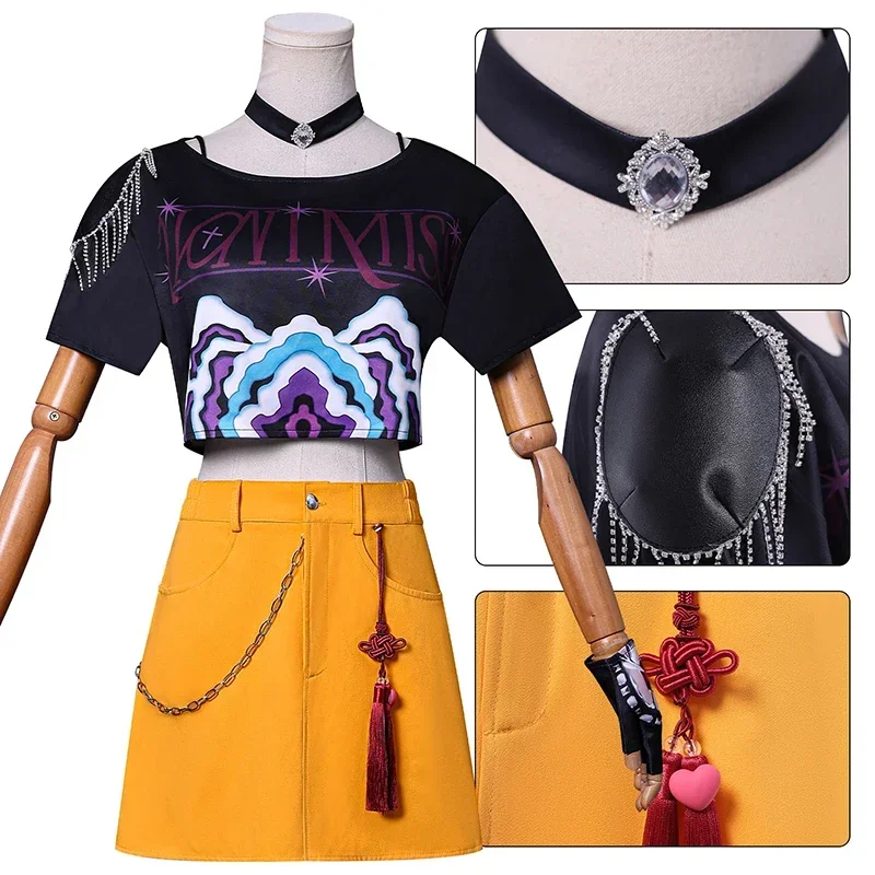 Perruque de Costume de Cosplay Just Saiyan KPop Mira pour femmes et filles, tenues de jeu de rôle pour fête de carnaval d'halloween