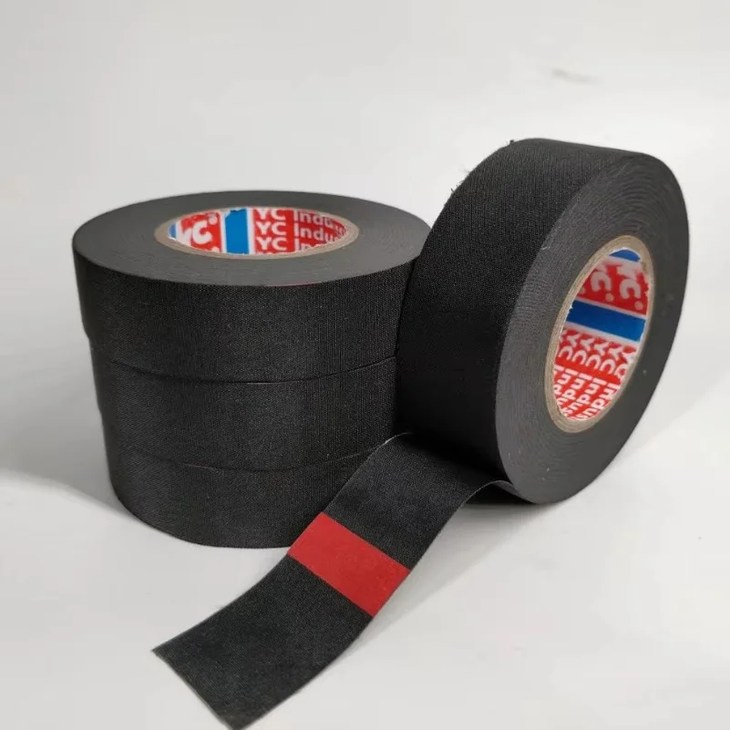 Black Velvet Wiring Bundle Flame Loom Harness Retardant Electrical Tape Adhesive Cloth Fabric Wiring