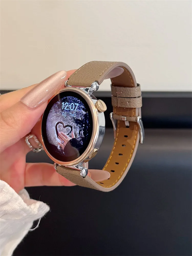 

Suitable for HW Watch Fit3/Fit4 straps and HW Band 8/9/10NFC minimalist premium leather handmade straps