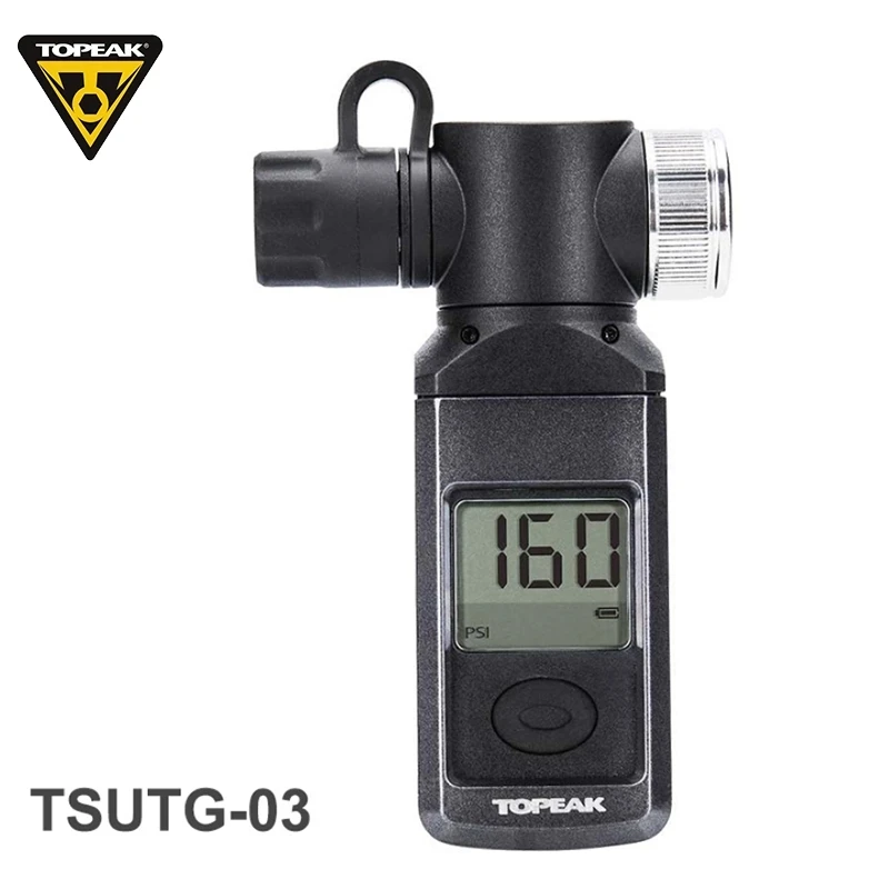 Topeak TSUTG-03 Electronic Smart Head Road Bike Tyre Pressure Gauge Digital LCD MTB Tire Gauge Bicycle Inflation Pressure Gauge