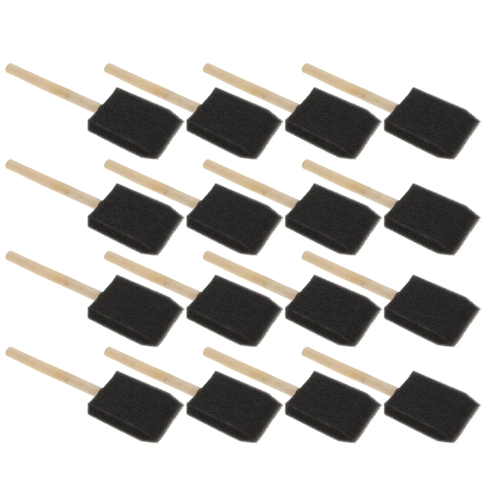 16 Pcs Black Sponge Brushes Kids Painting Tools 2 Inch Children Drawing Crafts Graffiti Supplies Premium Material
