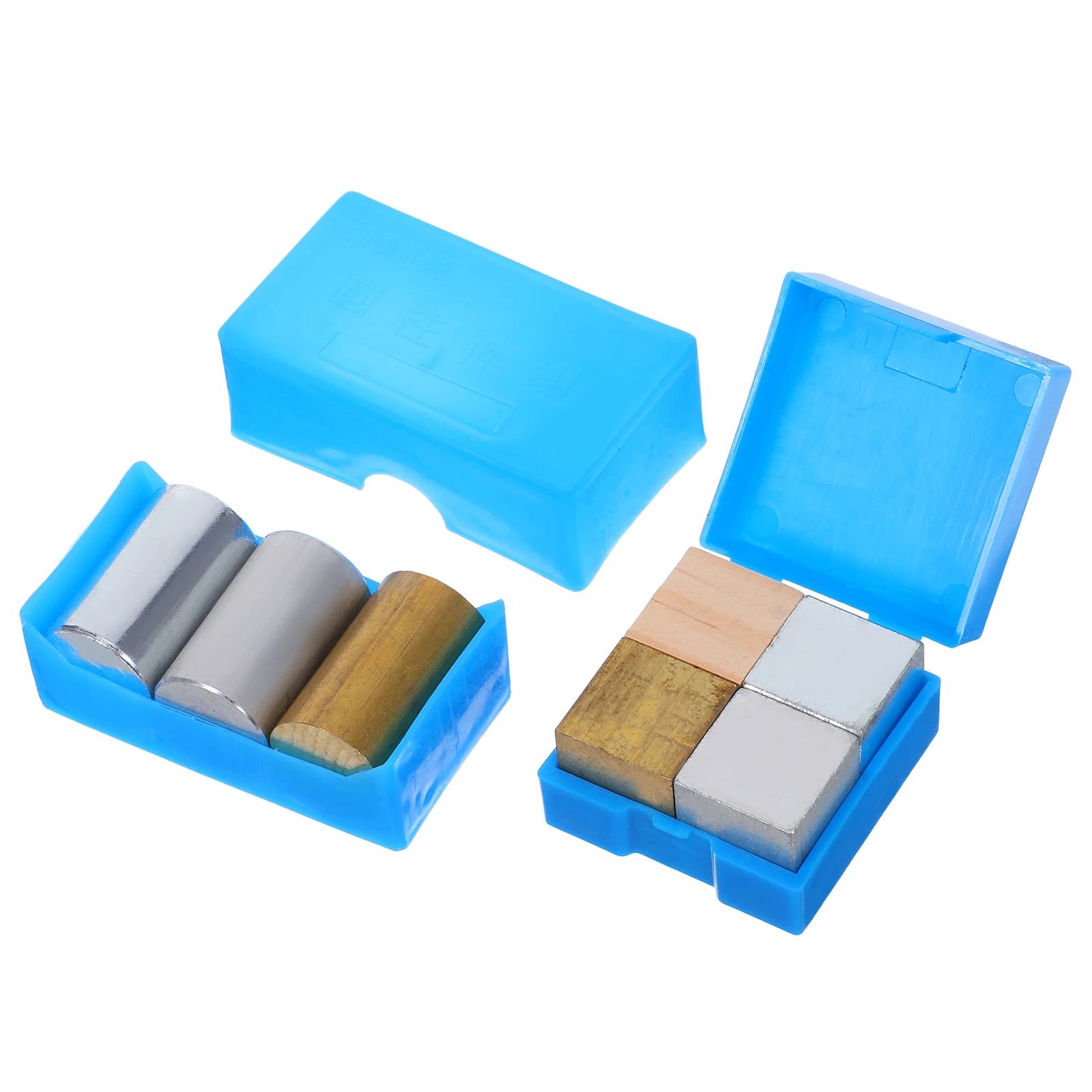 

7 Pcs Physical Experiment Metal Density Cubes Wood Wooden Scientific