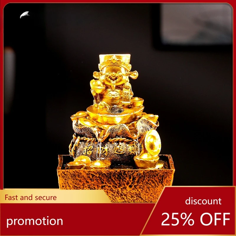 HYS  water feature ornament, circulating wate desktop decoration, front desk fortune-bringing decor, housewarming gift
