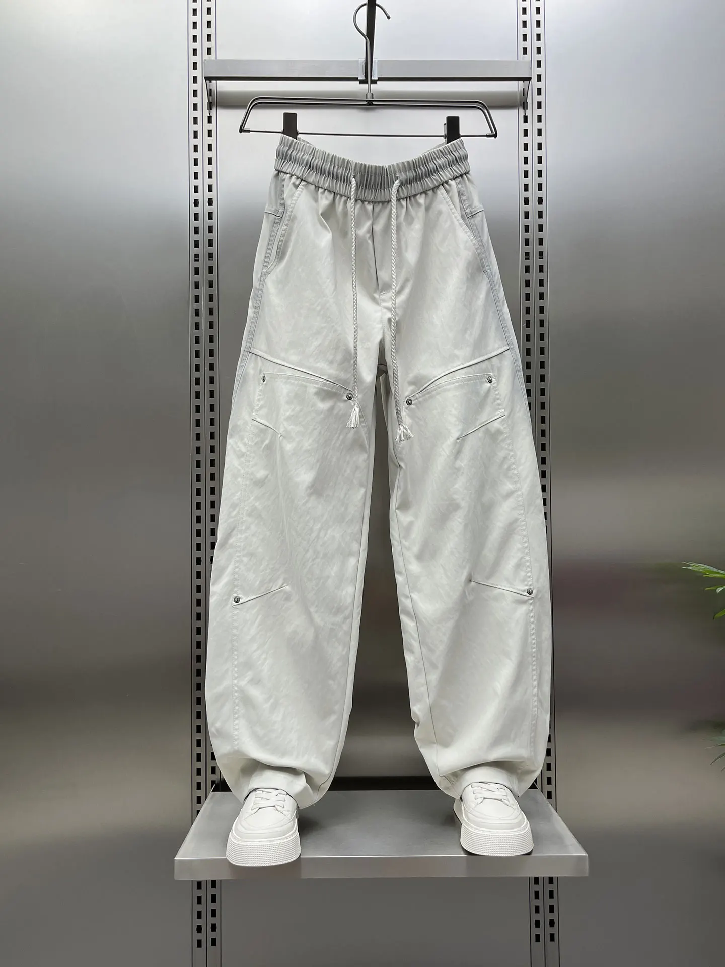 

Модные американские повседневные брюки прямого кроя для мужчин, свободные спортивные длинные брюки, универсальные широкие брюки-кюлоты