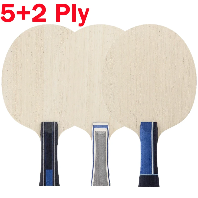 

3 стиля профессиональных настольных теннисных ракеток ALC External Blue Carbon с основанием из 5+2 слоев для соревнований