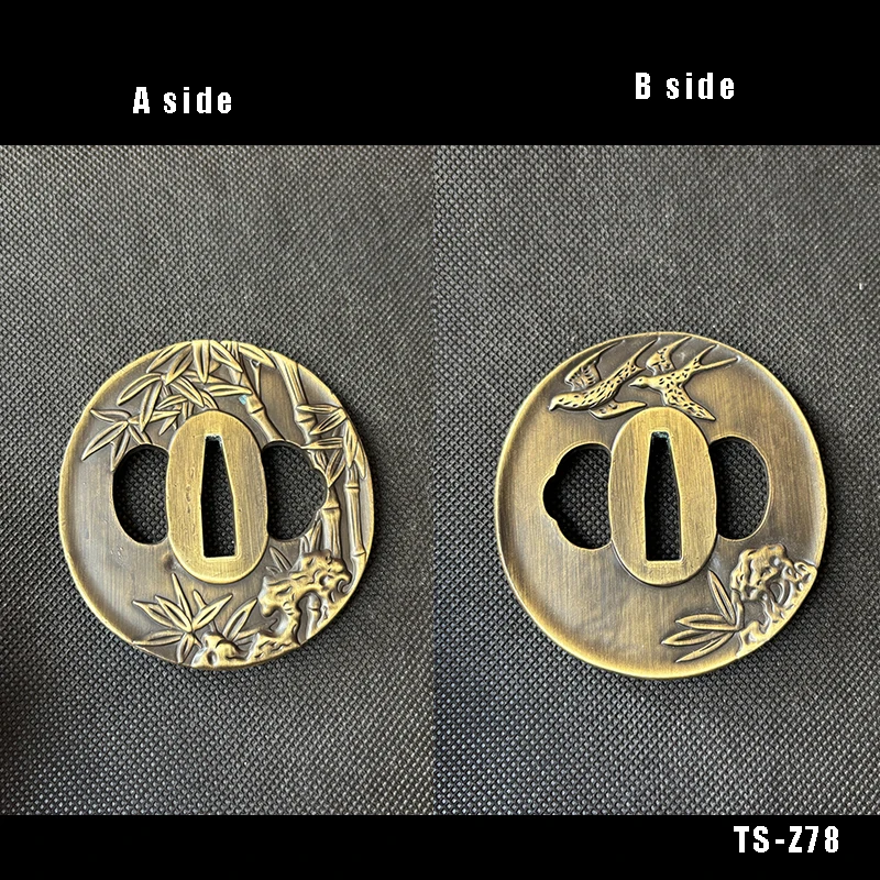 سبيكة جيدة تسوبا، الطيور والزهور موضوع السيف الحرس، الخيزران المناسب، لكاتانا واكيزاشي اليابانية استخدام الملحقات