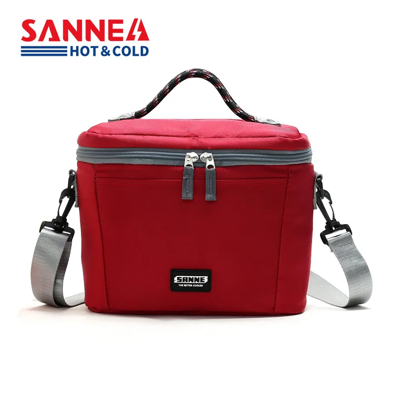 

SANNE 7L Reusable Lunch Bag Waterproof Portable Thermal Insulated Cooler Bag 600D Thickened Waterproof Solid Lunch Bag for Foods