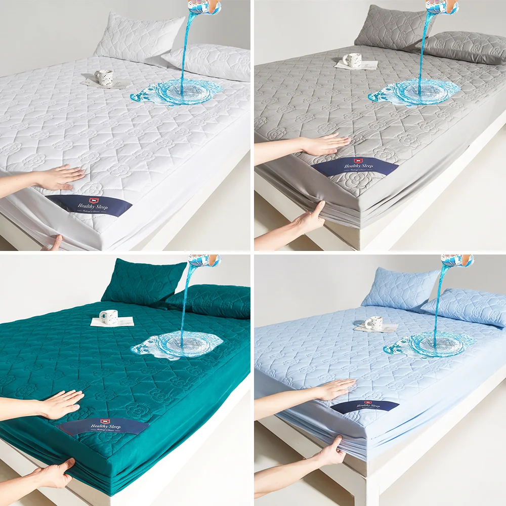 

2/3pcs Waterproof Mattress Protect Set- Soft, Breathable Fitted Sheet and Pillowcase with Effective Waterproofing, Easy to Insta