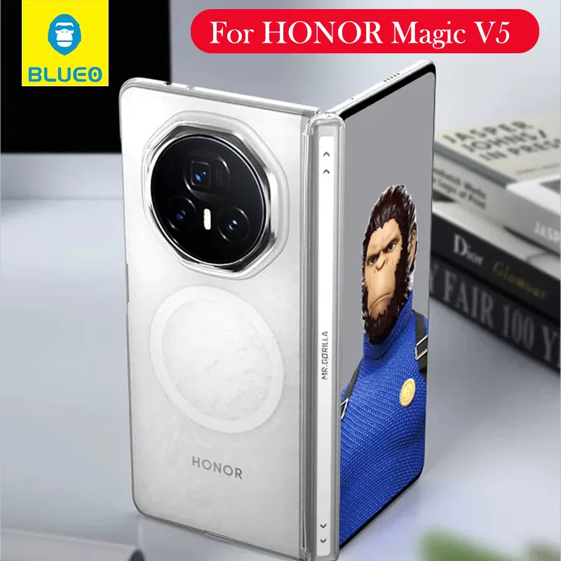 

Прозрачный чехол Blueo для Honor Magic V5, задняя крышка с подушкой безопасности