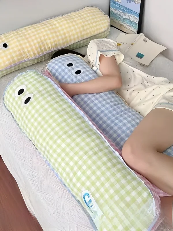 Long Plush Pillow Rectangle Sofa Cushion Leg Sandwich Side Sleepers Dormitory Decorations Stuffed Toys Cartoon Style PP Cotton