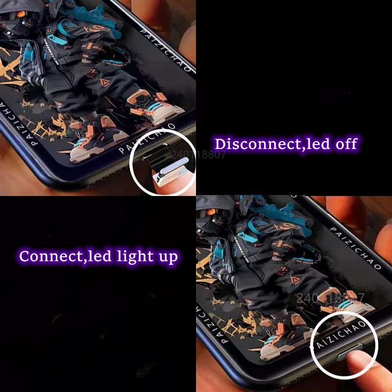 Dynamic Sound-Activated LED Flash Cover Capa for iPhone 15 12 13 11 14 Plus X Xs Xr 16 Pro Max 8 SE Anime Luminous Back Case