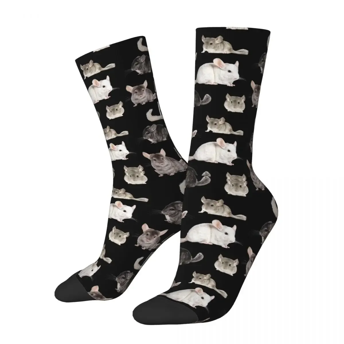 Chinchilla Sticker Pack Socks Harajuku Sweat Absorbing Stockings All Season Long Socks Accessories for Unisex Gifts