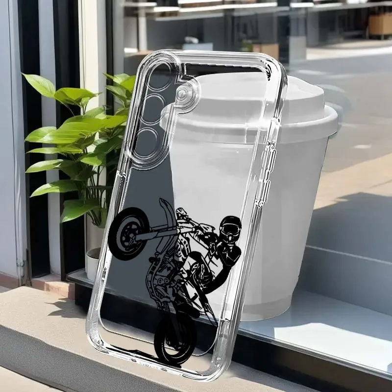 

Motorcycle Rider Anime For Samsung Galaxy A73 A72 A71 A55 A54 A53 A52 A51 A33 A25 A22 A15 A14 A05 TPU Transparent Case