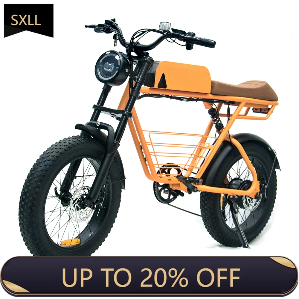 

High-speed Fatbike U9 factory direct sales 1000 watts electric city bicycle 50 km/h 48V 18Ah removable battery 7-speed electric