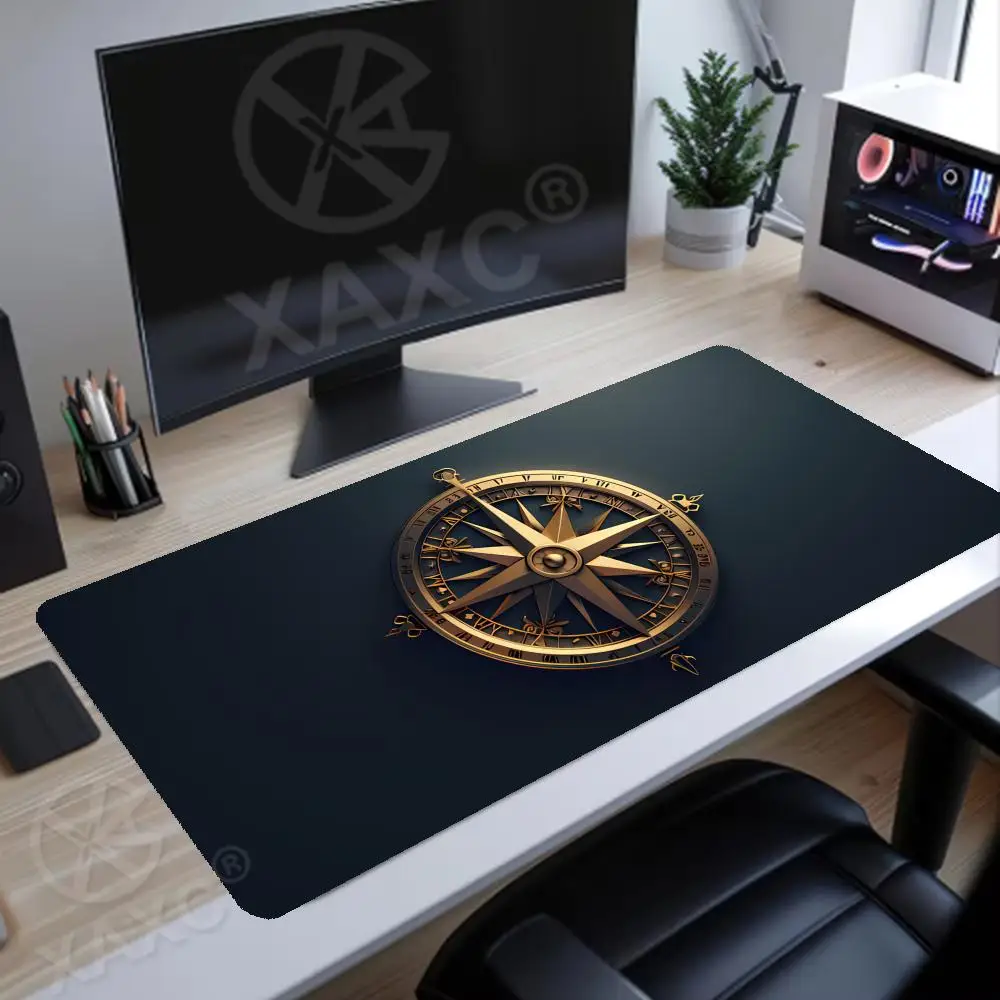 Nautical Compass Mouse Pad Large Computer Office Game Table Mats XXL Rubber Anti-slip Gaming Keyboard XAXC Long Desk Pads