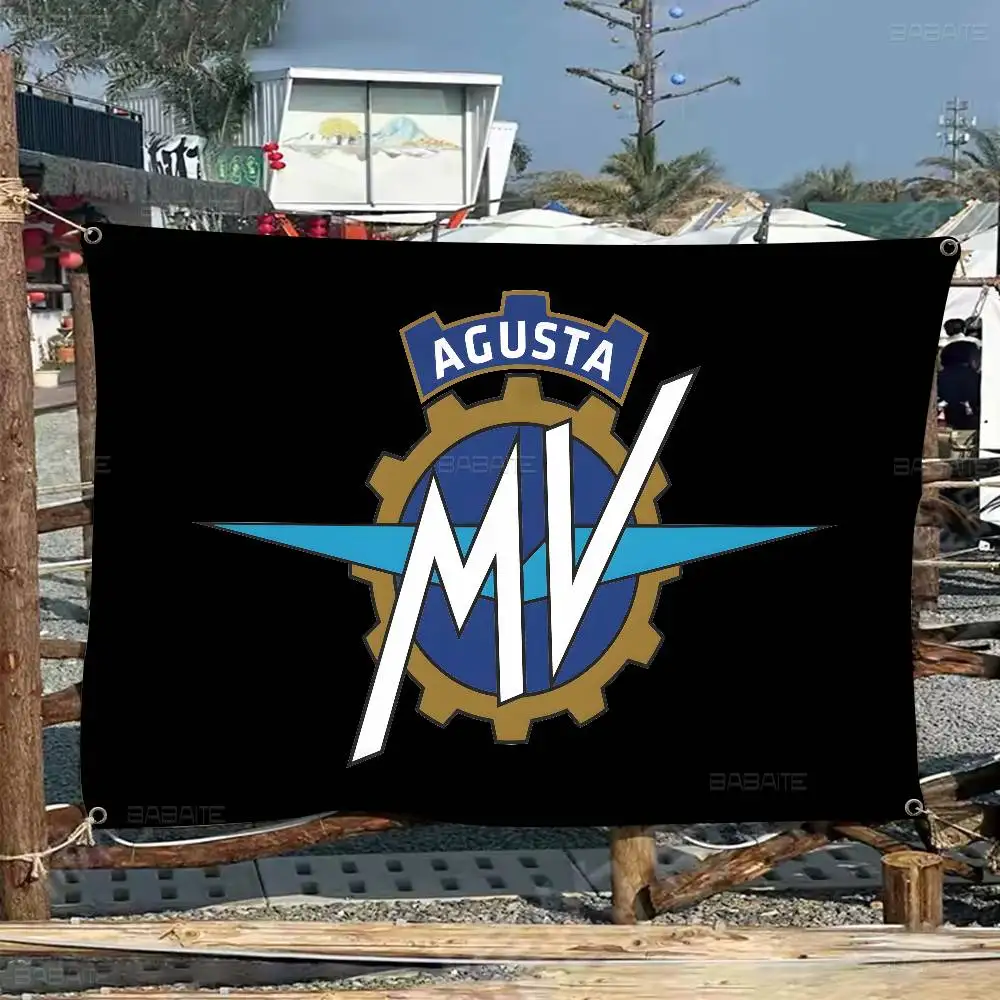 M-MV A-Agusta Creative Pattern Hanging Flag Polyester Printed Banner Hand Pulled Flag