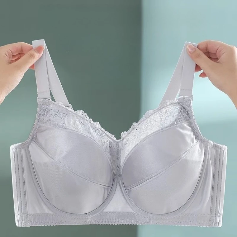 

Big Large Size Push Up Bras for Women Plus Size Sexy Transparent Lingerie Full Coverage Underwear Lace Minimizer Bra BH