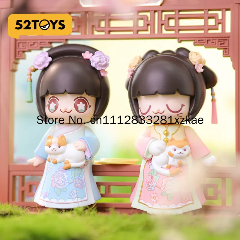 Genuine 52toys Kimmy Miki Series Blind Box Figure Traditional Chinese Style Collectible Desktop Ornament Creative Gift For Anime