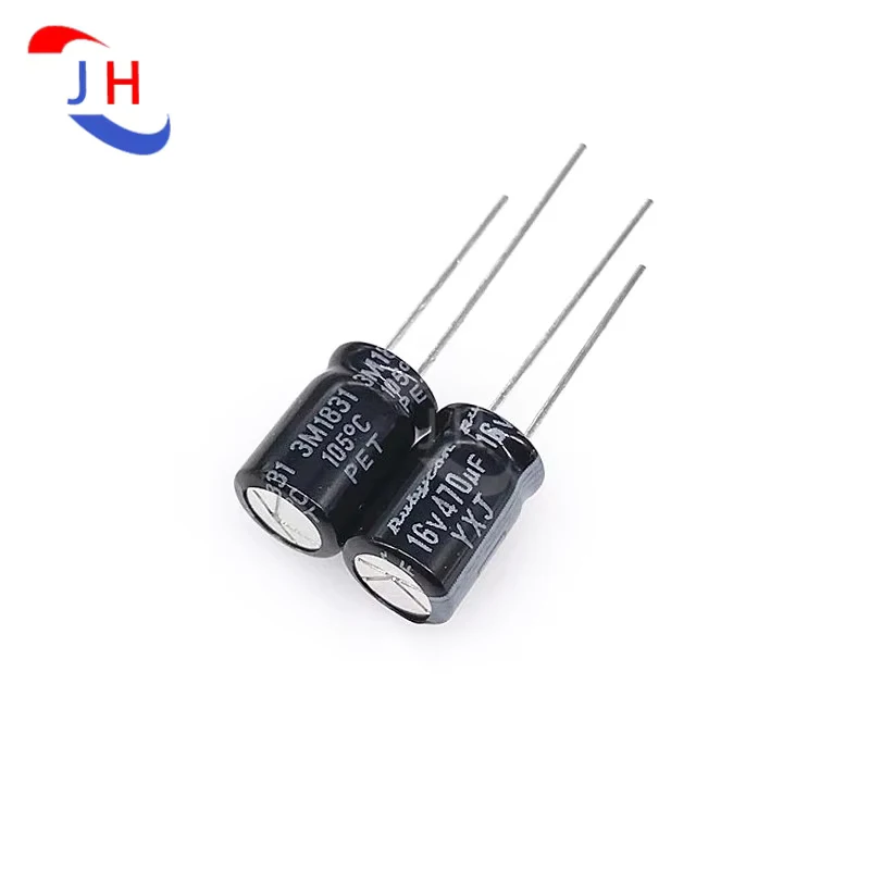 10PCS Aluminum Electrolytic Capacitor 16v470uf 8*11.5 8x11.5 YXJ High Frequency Long Life 3.5mm Pin Distance 16V 470UF
