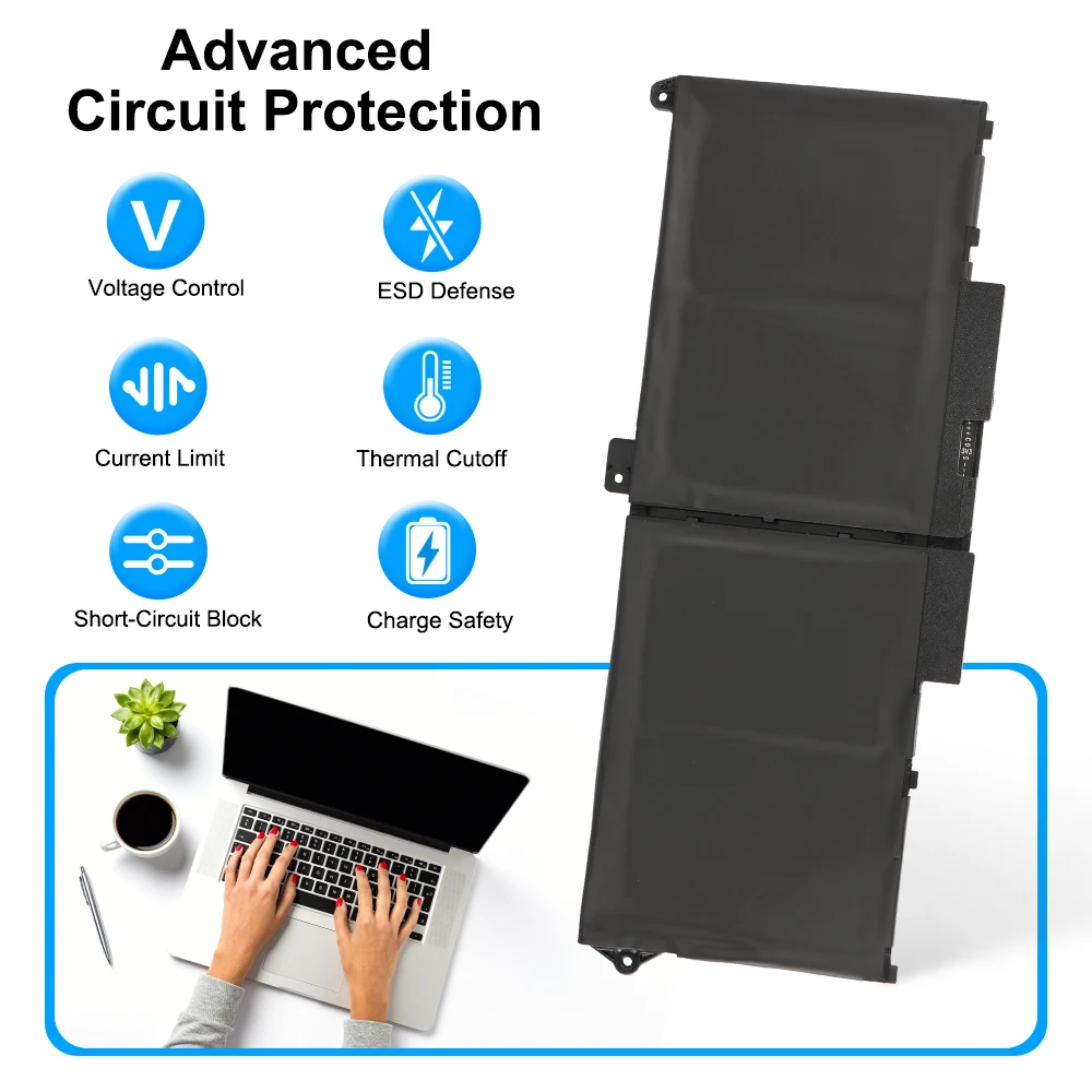 KingSener RJ40G Laptop Battery For DELL Latitude 5520 5420 Precision 3560 Series P104F P137G 01K2CF 075X16 0WK3F1 15.2V 63Wh