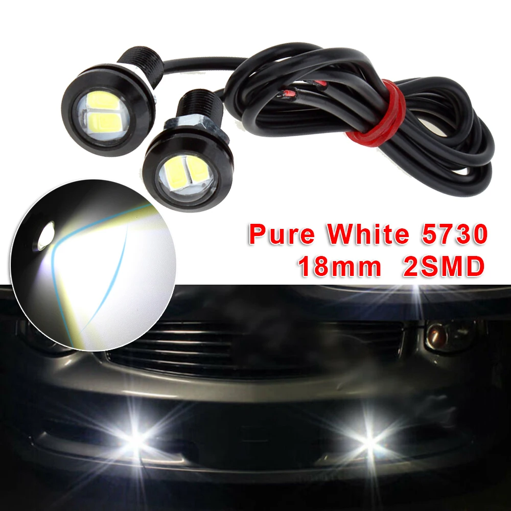 6000K LED 9W Accessories Backup Bulb Car DC12V for drl Lamp Parts Replacement 120LM 18mm 5730 Motor White 6000K