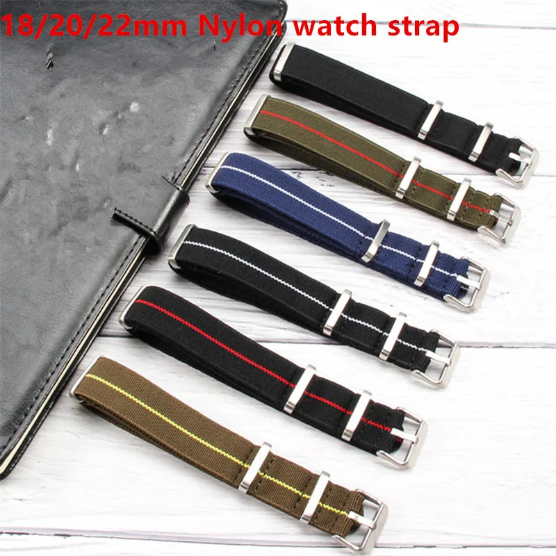 18mm 20mm 22mm elasticidade resiliência estiramento pulseira de relógio de náilon universal masculino feminino pulseira acessórios pulseiras pulseira