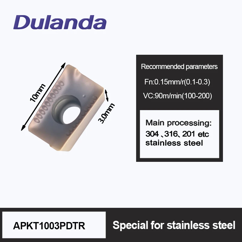 

Milling Tools APKT1003PDTR High Quality CNC ISO Carbide Inserts Milling Cutting Tips