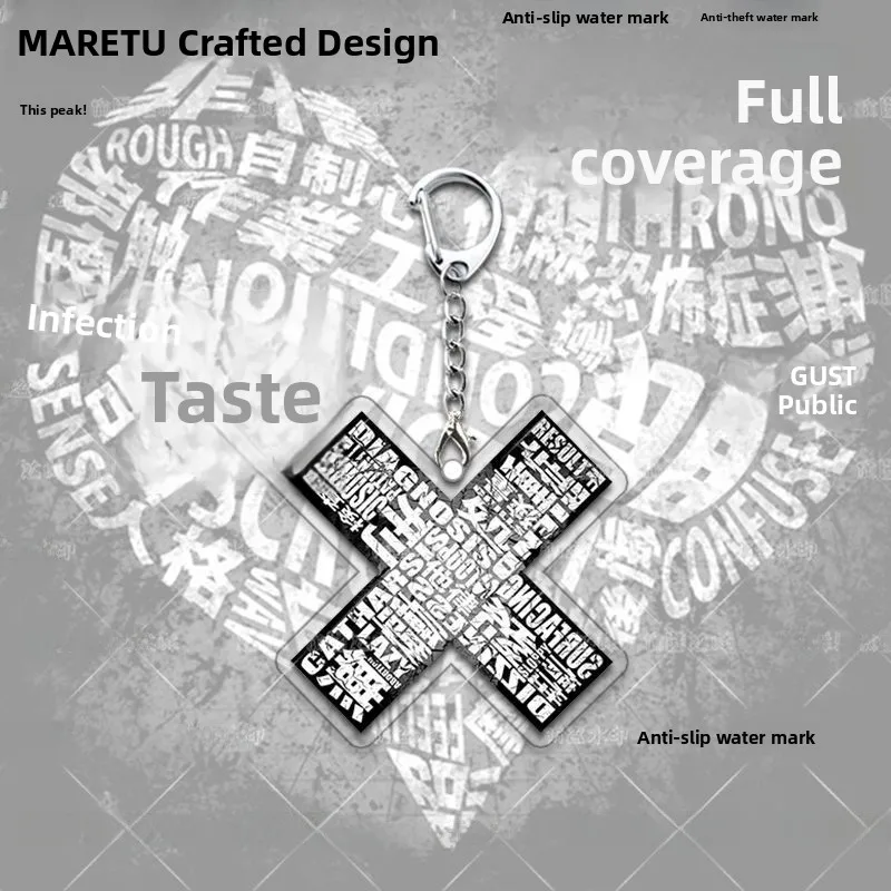 سلسلة مفاتيح أكريليك من ماريتو بتصميم كرتوني للأزواج، قلادة للحقيبة، هدية إبداعية، حبل أكريليك للأزواج، زينة لحقيبة المدرسة #4