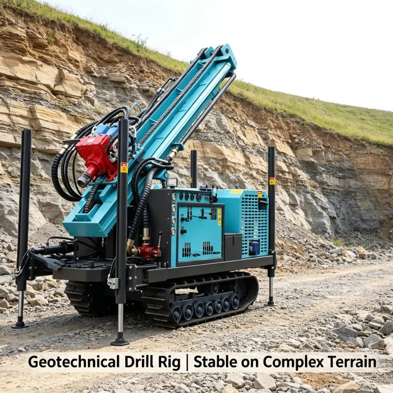 Customized Multi-condition Crawler Water Well Drilling Rig, Full Hydraulic Drilling Equipment for Mountain Complex Formations