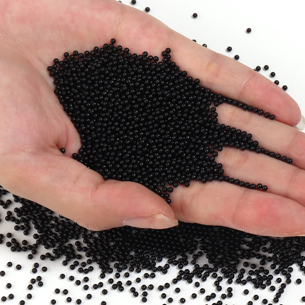 5-1000 Stück 1,5-30 mm schwarze ABS-Imitationsperlen ohne Loch, runde lose Abstandsperlen für die Schmuckherstellung, DIY-Armbänder, Halsketten – Detail 8