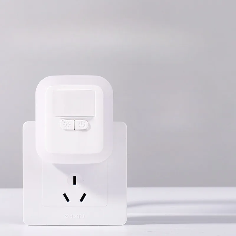 Bedroom Led Night Light remote control Wall Socket Lamp  Plug Warm White Light-control Sensor Bedroom Light Home Decoration
