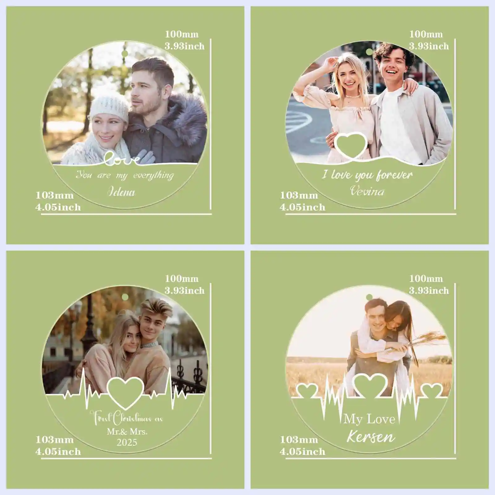 1 قطعة صورة مخصصة واسم سلسلة مفاتيح مصنوعة من الأكريليك المستديرة ، عملية الأشعة فوق البنفسجية من الأكريليك ، عيد الشكر ، عيد الأب ، عيد الحب