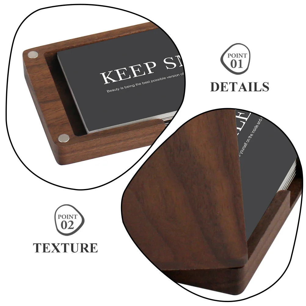 

Magnetic Business Card Case Magnetic Holder Lightweight Portable Cards Case for Passport ID Storage Box Container