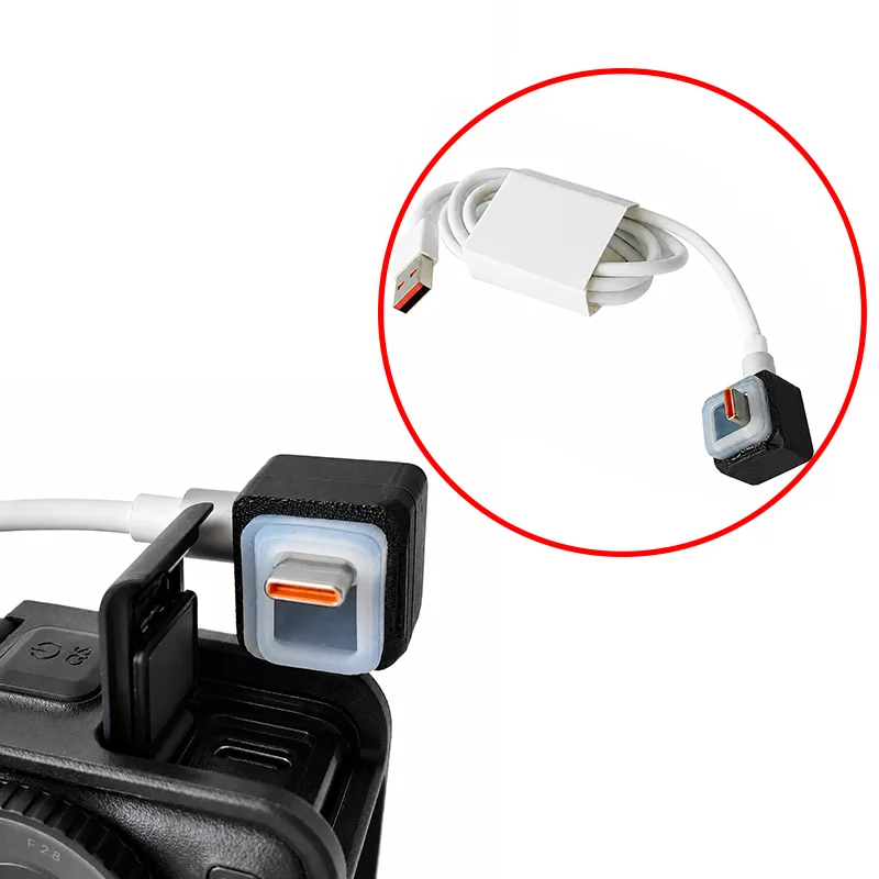 Câble de chargement étanche de 1 mètre de long avec port de type C, couvercle de protection latéral, accessoires pour caméra DJI Action 3/4/5Pro/6