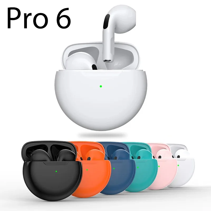 

Pro6 Bluetooth Earbuds TWS Wireless Headphones Stereo HiFi Earphones Sports Headset with Mic for Android ios Smatphones