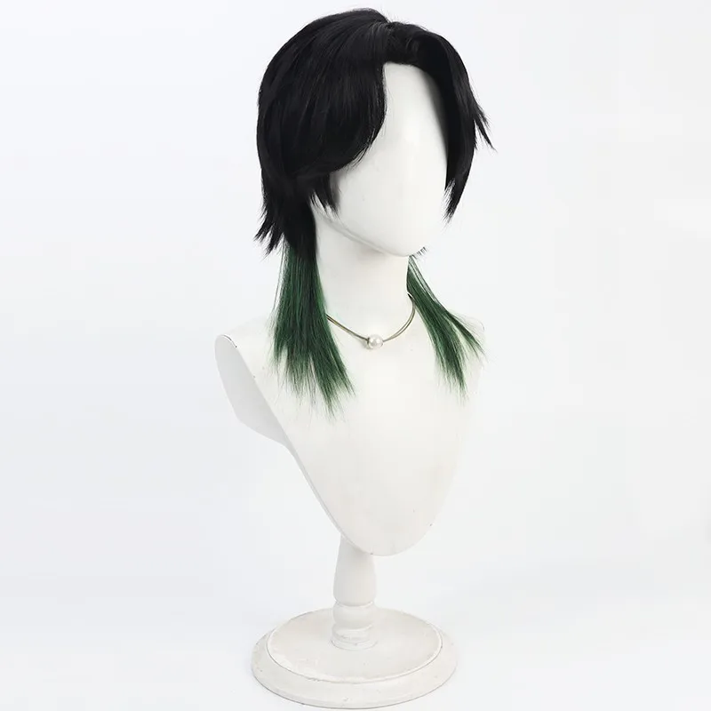 New Anime Virtual VTuber Zeal Ginjoka Cosplay Wig Green Gradient Hair Heat Resistant Synthetic Wigs Halloween Carnival Prop