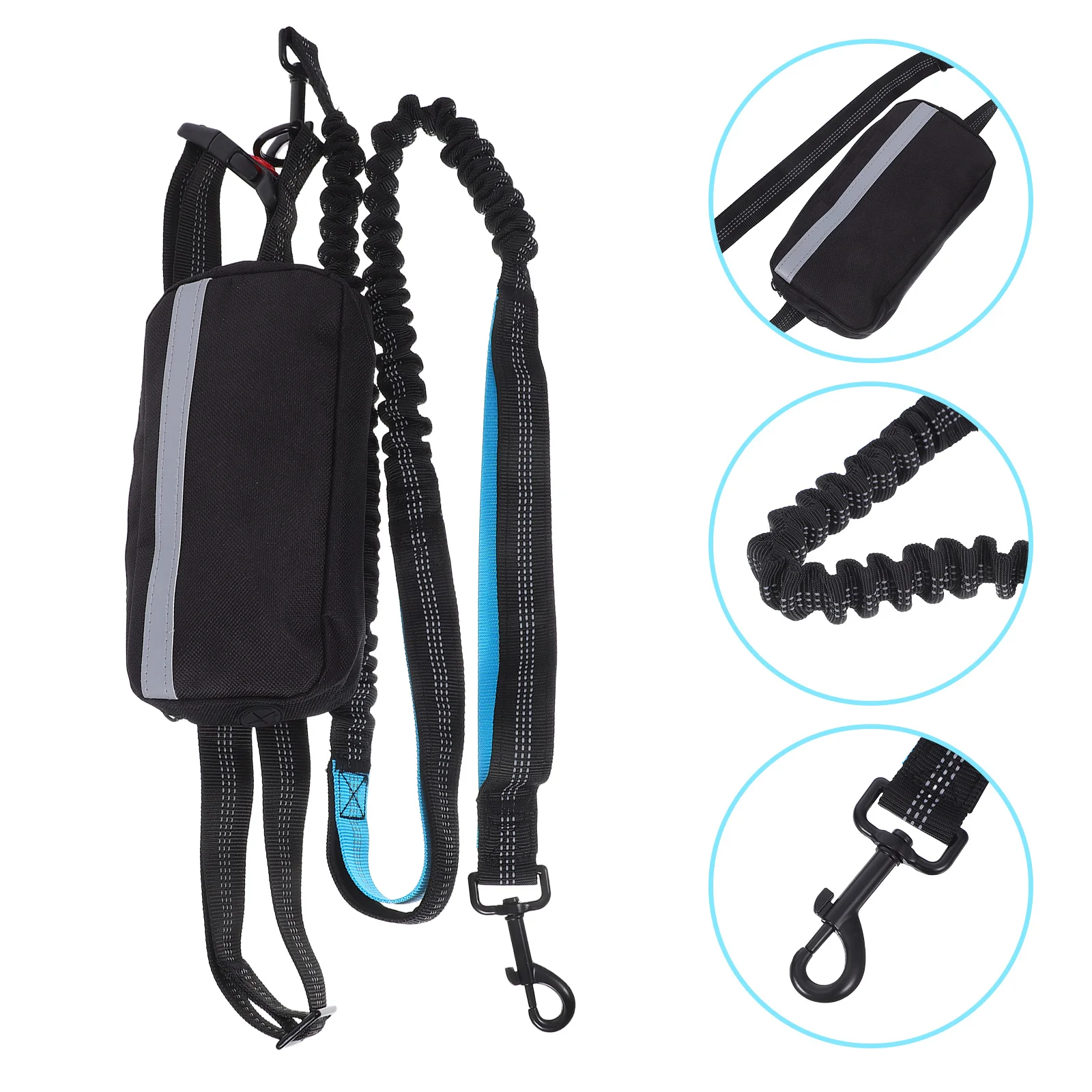 

1Set Pet Waist Bag Dog Leash Reflective Bungee Elastic Running Belt Multifunctional Dog Leash for Walking Jogging Hiking Outdoor