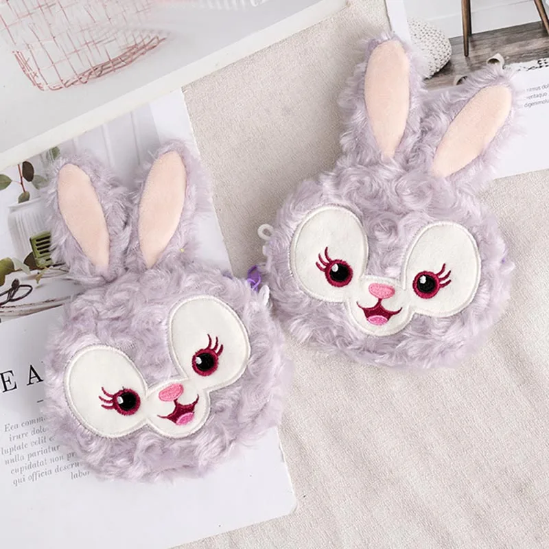 Cartoon Fox & Rabbit Children Plush Coin Bag Zipper Change Purse Wallet Kids Girl Women For Gift