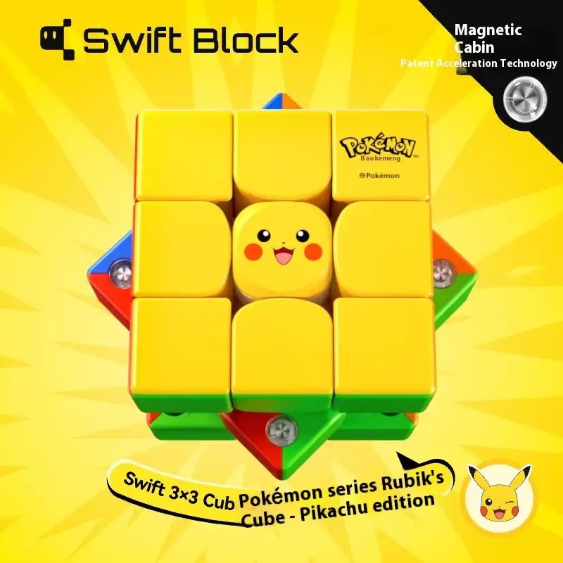 متوفر في المخزون ألعاب Pok é Mon Co الأصلية الجديدة ذات العلامة التجارية المغناطيسية المكعب السحري ألعاب تنموية مقتنيات هدايا العيد